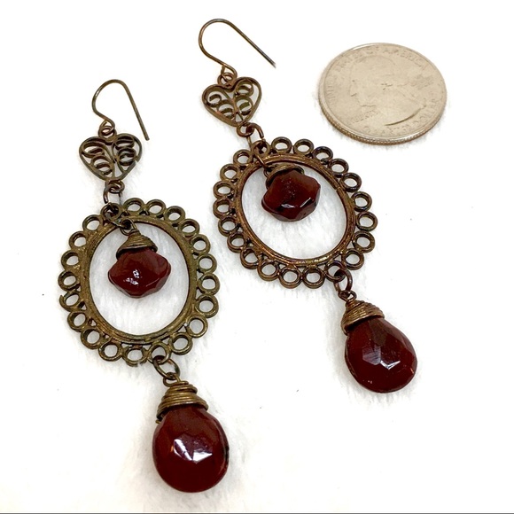 Lot of 4 Pairs of Boho Earrings - Picture 3 of 9